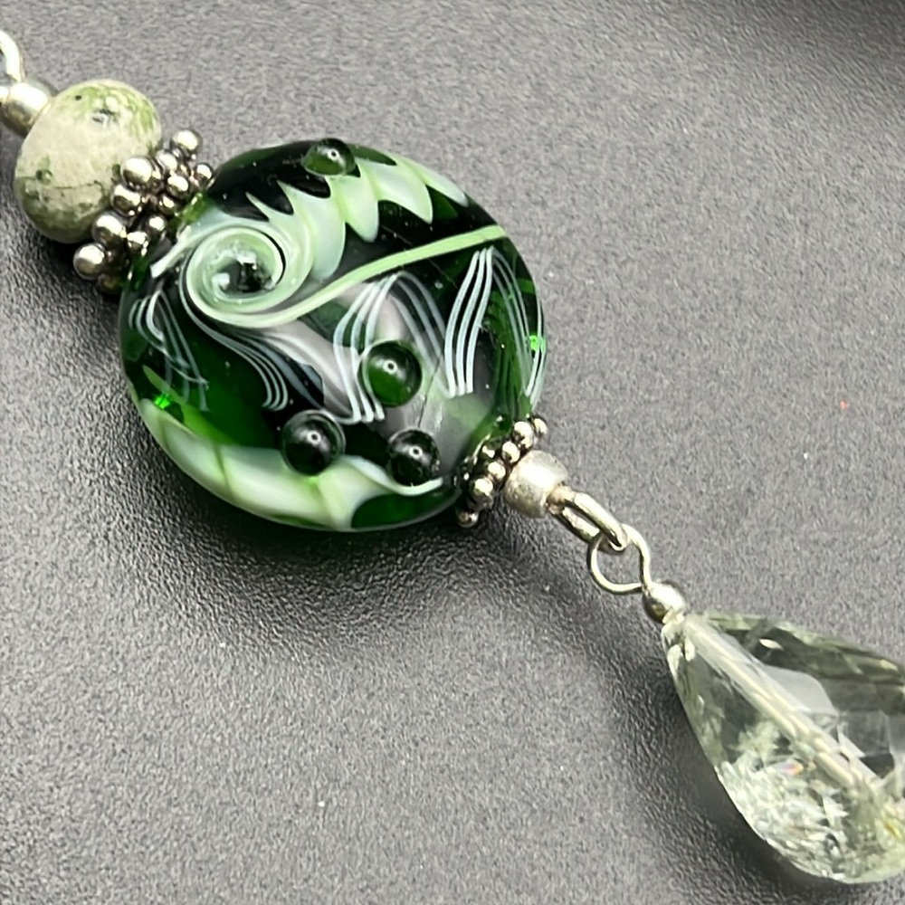 STERLING SILVER SNAZZY DAZZLE LAMPWORK GLASS ARTISAN